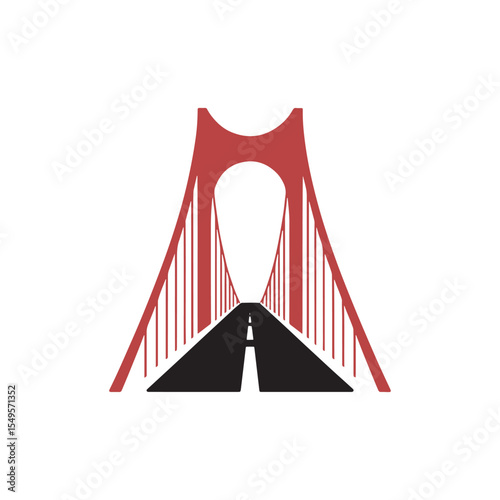 Unique bridge logo Modern and minimalist vector and abstract logo