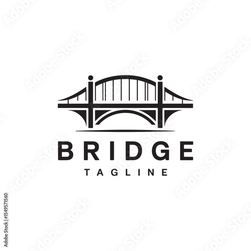 Unique bridge logo Modern and minimalist vector and abstract logo