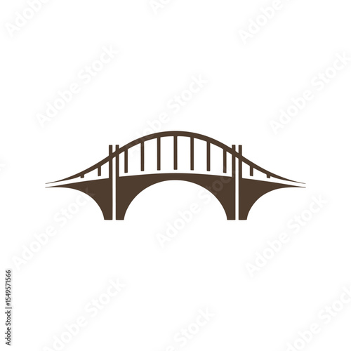 Unique bridge logo Modern and minimalist vector and abstract logo