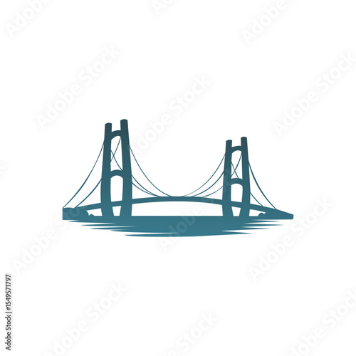 Unique bridge logo Modern and minimalist vector and abstract logo
