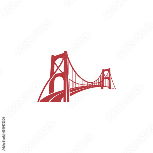 Unique bridge logo Modern and minimalist vector and abstract logo