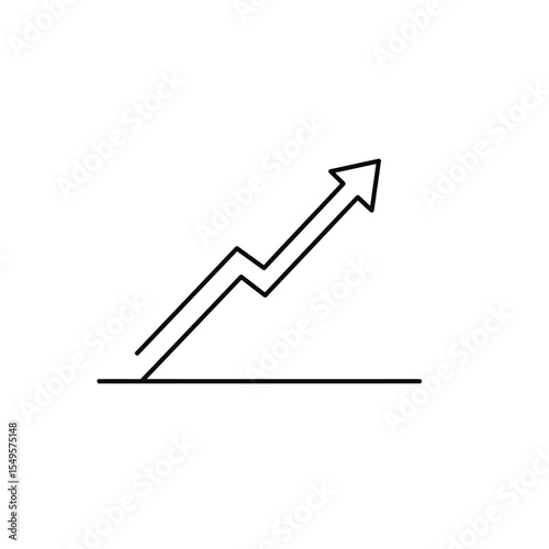Simple graphic of an upward trending line graph, symbolizing growth.