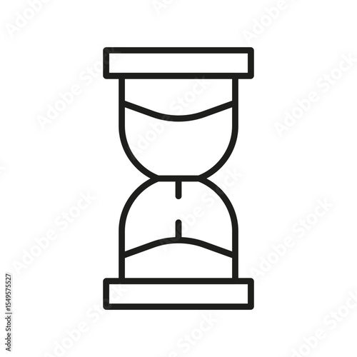 Time Management or Deadline Hourglass Icon Vector. Hourglass Time Logo
