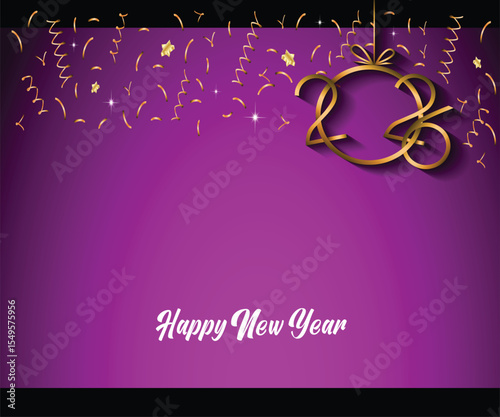 2026 Happy new year background banner for your seasonal invitations festive posters.