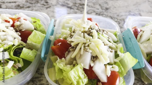 Fresh Salad Meals in Containers for Healthy Eating