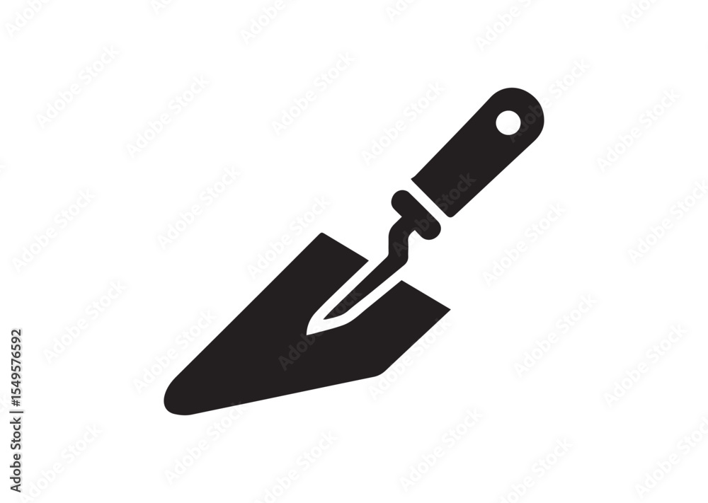 Trowel silhouette vector, Trowel Icon Trowel silhouette vector, Trowel Icon