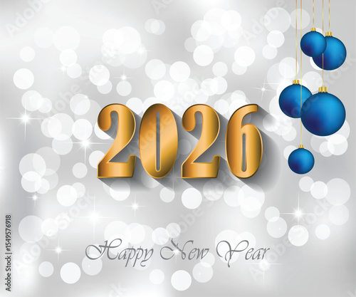 2026 Happy New Year background for your seasonal invitations, festive posters, greetings cards.