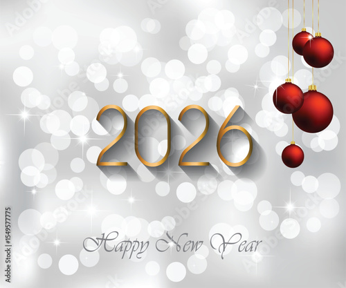 2026 Happy New Year background for your seasonal invitations, festive posters, greetings cards.