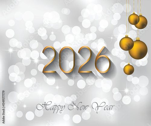 2026 Happy New Year background for your seasonal invitations, festive posters, greetings cards.