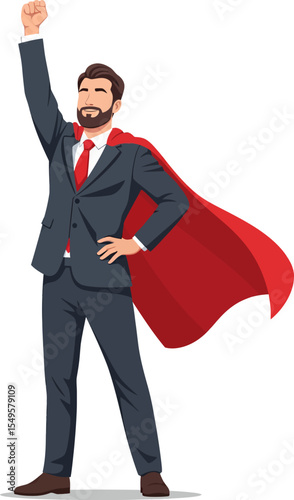 Empowering Business Superhero Achieving Success and Overcoming Challenges