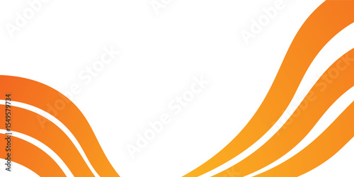 orange and white business wave banner background. eps 10 in presentation