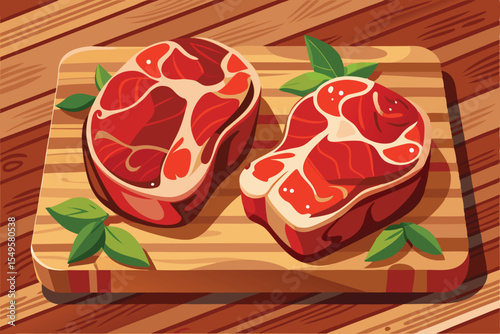 Fresh red radishes and vibrant red peppers on a wooden table, a healthy vegetarian meal