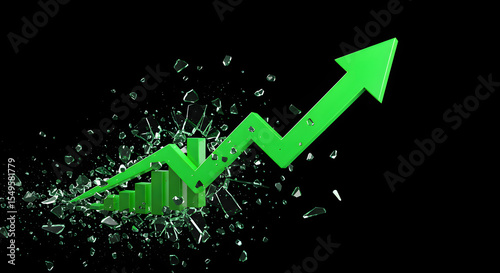 Market growth analysis business trends infographic digital environment dynamic view financial insights