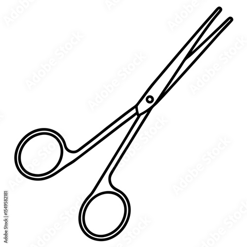 Hemostat line art vector