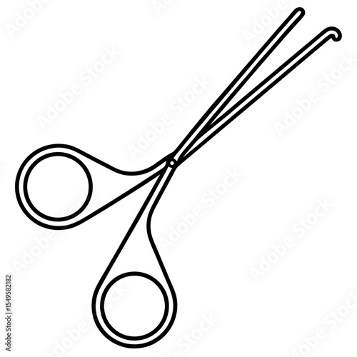 Hemostat line art vector