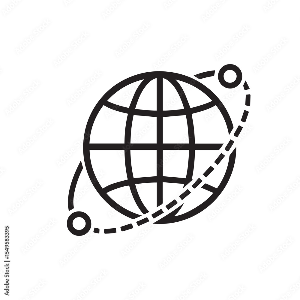 glob  vector icon on white background