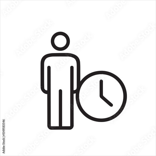 time management vector icon
