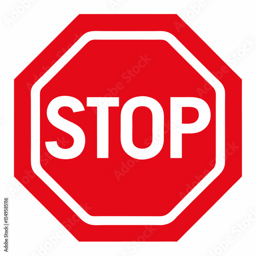 stop sign isolated on white