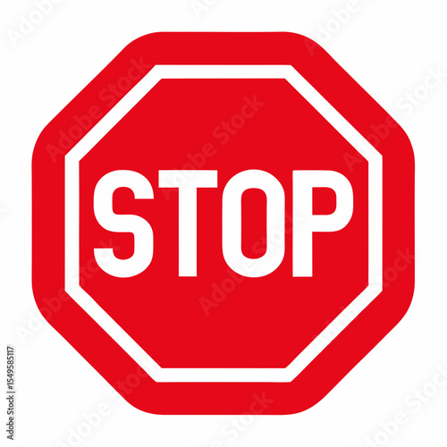 stop sign isolated on white