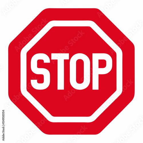 stop sign isolated on white