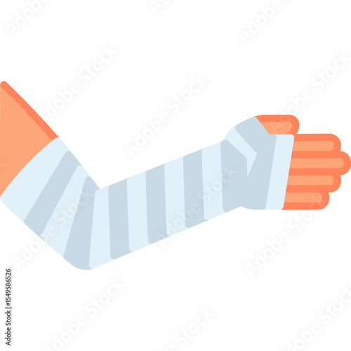 Hand bandage vector icon. Hand gesture icon flat style. perfect use for logo, presentation, website, and more. modern icon design color style