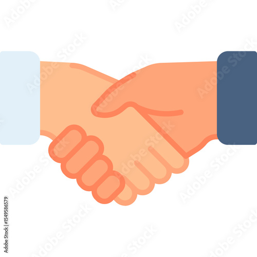 Handshake gesture vector icon. Hand gesture icon flat style. perfect use for logo, presentation, website, and more. modern icon design color style