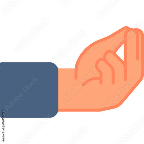 Pinched finger gesture vector icon. Hand gesture icon flat style. perfect use for logo, presentation, website, and more. modern icon design color style