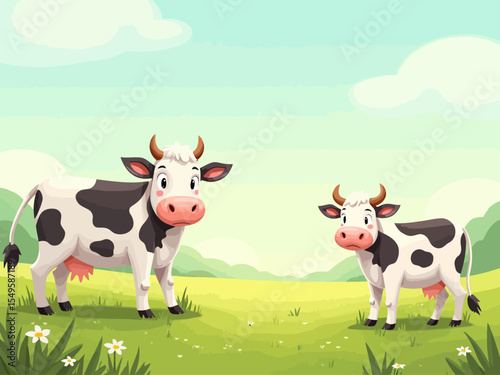 milk with nature and cow background