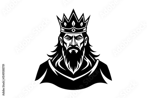 Wallpaper Mural Silhouette Vector Art Illustration of Ancient King with Crown Symbol Design Torontodigital.ca