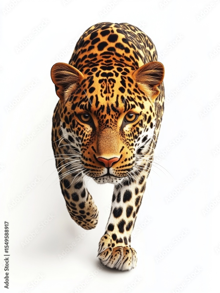 Obraz premium Wild cat stalking with intensity.