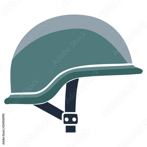 Futuristic Soldier Helmet Icon for Defense, Combat, and Protection

