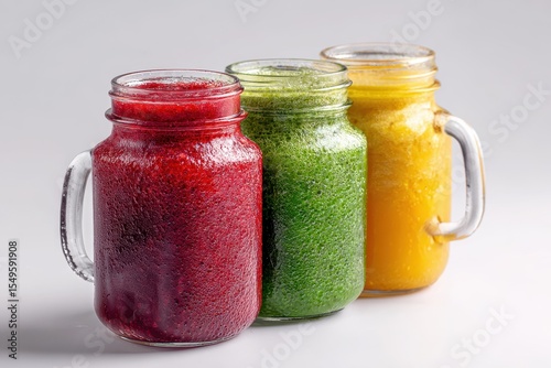 Smoothies boost immunity alleviate fatigue lower pressure and temperature and assist in weight loss presented on a white background with a clipping path and full depth of field