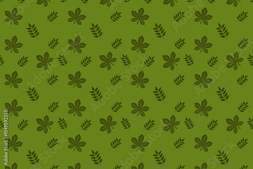 Seamless green floral pattern. Green floral texture.