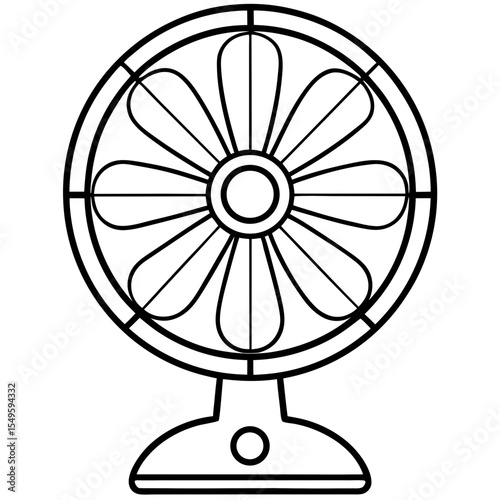 Electric_fan line art vector