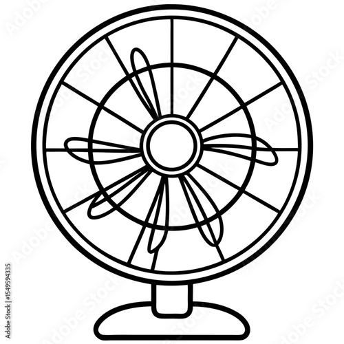 Electric_fan line art vector