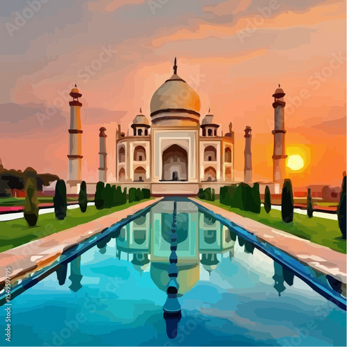 
digital art of the spectacular taj mahal 47