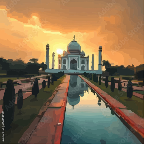 
digital art of the spectacular taj mahal 34