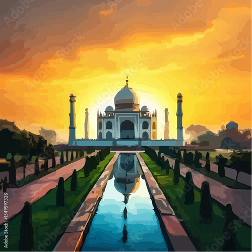 
digital art of the spectacular taj mahal 33