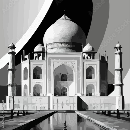 
digital art of the spectacular taj mahal 12