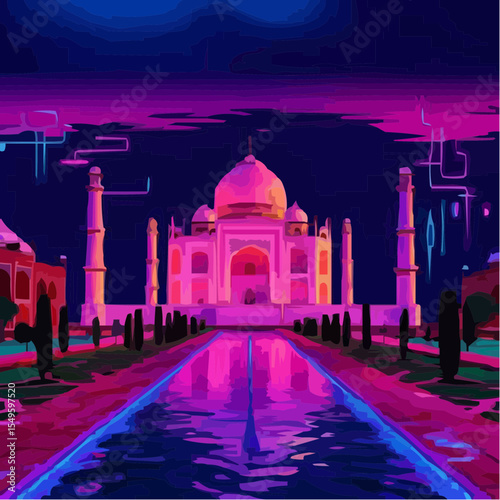 
digital art of the spectacular taj mahal 11