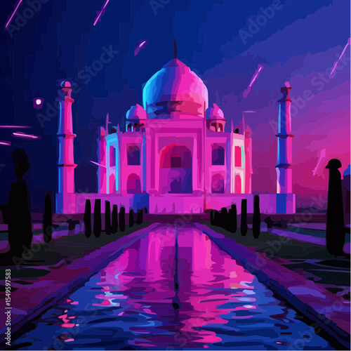 
digital art of the spectacular taj mahal 9