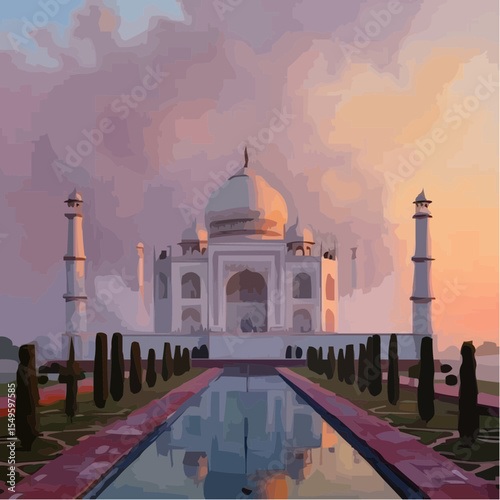 
digital art of the spectacular taj mahal 8