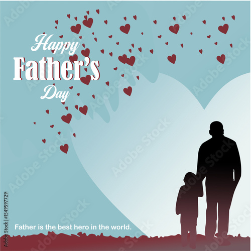Happy Father's Day concept vector love background