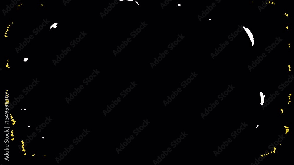 Comic-style cartoon explosion on black screen. 2D blast with fire and smoke in 4K with alpha. Simple visual effect for fun transitions and edits.