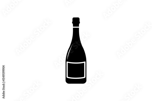 wine bottle vector illustration