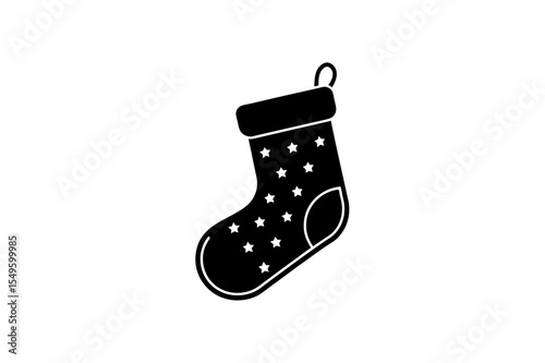 christmas sock isolated on white