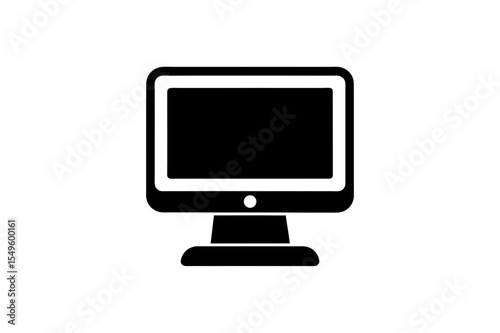 computer monitor isolated on white