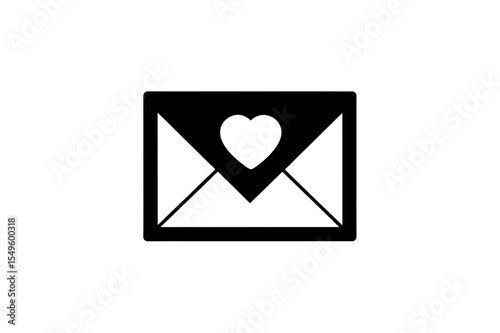mail icon on white