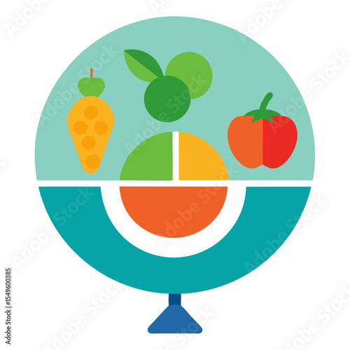 vector illustration of a set of fruit icons
