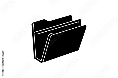 black folder with documents